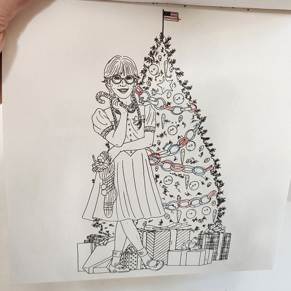 American Girl Molly Art Studio Illustration Coloring Book - Picture 7 of 8